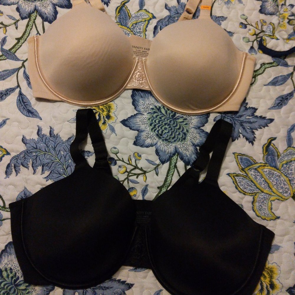 Set of Two Vanity Fair Beauty Back Back Smoother Full-Figure Bra Style #76380